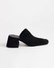 Topshop Topshop Alberto real leather wide block heel mules in black - 1