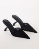 Topshop Topshop Alessio angular heel pointed court shoe in black zebra mesh - 3