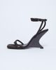 Topshop Topshop Alexa wedge heeled mules in chocolate-Brown - 1
