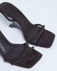 Topshop Topshop Alexa wedge heeled mules in chocolate-Brown - 4
