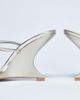 Topshop Topshop Alexa wedge heeled mules in gold - 3