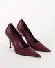 Topshop Topshop Alexander high heel court shoe in burgundy-RED - 2