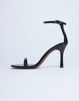 Topshop Topshop Alexi 2 part high heeled sandals in black