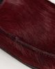 Topshop Topshop Alexia long hair-on real leather loafer mules in merlot-Red - 3