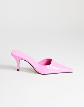 Topshop Topshop Alfie pointed heel slip on pumps in patent pink
