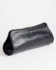 Topshop Topshop Alice medium clutch purse in black ostrich effect - 1