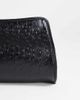 Topshop Topshop Alice medium clutch purse in black ostrich effect - 3