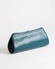 Topshop Topshop Alice medium clutch purse in teal ostrich effect-Blue - 1