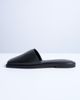Topshop Topshop Almina leather square toe mules in black - 1