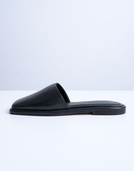 Topshop Topshop Almina leather square toe mules in black