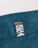 Topshop Topshop Amber oversized suedette fold over clutch bag with hardware in teal-Blue - 3