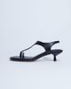 Topshop Topshop Amber toe thong mid heel sandals in black - 1