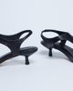 Topshop Topshop Amber toe thong mid heel sandals in black - 3