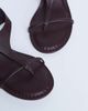 Topshop Topshop Amber toe thong mid heel sandals in burgundy-Red - 3