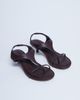 Topshop Topshop Amber toe thong mid heel sandals in burgundy-Red - 4