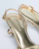 Topshop Topshop Amelia minimal mid heel sandal in gold - 3