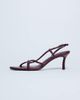 Topshop Topshop Amelia minimal mid heel sandals in burgundy-Red - 1