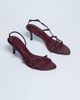 Topshop Topshop Amelia minimal mid heel sandals in burgundy-Red - 2