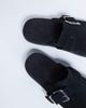 Topshop Topshop Amy slip on mules with buckle in black hair on real leather - 4