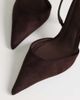 Topshop Topshop Angel faux suede high heeled pumps in chocolate-Brown - 2