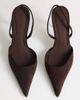 Topshop Topshop Angel faux suede high heeled pumps in chocolate-Brown - 3