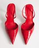 Topshop Topshop Angel high heeled pumps in patent red croc - 3
