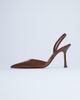 Topshop Topshop Angel high heeled pumps in tan patent-Brown - 1