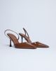 Topshop Topshop Angel high heeled pumps in tan patent-Brown - 3
