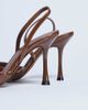 Topshop Topshop Angel high heeled pumps in tan patent-Brown - 4