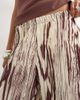 Topshop Topshop animal plisse wide leg pants in brown-Green - 3