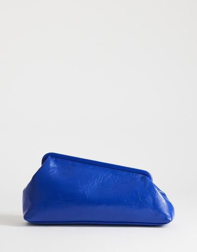 Topshop Topshop anna medium angular clutch bag in cobalt-Blue