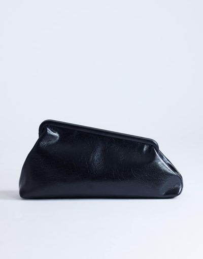 Topshop Topshop Anna medium angular clutch purse in black