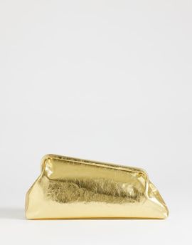 Topshop Topshop Anna medium angular clutch purse in gold