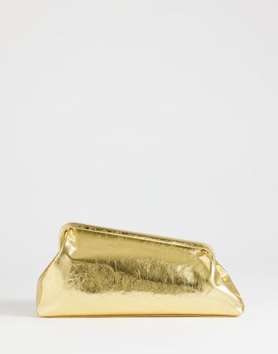 Topshop Topshop Anna medium angular clutch purse in gold