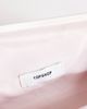 Topshop Topshop Anna medium angular clutch purse in pale pink satin - 4