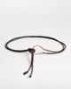 Topshop Topshop Annie hardware tie belt in chocolate and gold-Brown - 1