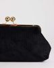 Topshop Topshop Annie medium suedette woven clutch in black - 4