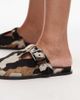 Topshop Topshop Annie real leather buckle clog in cow pony-Multi - 3