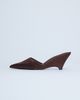 Topshop Topshop Annie wedge closed toe shoes in chocolate-Brown - 1