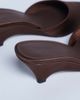 Topshop Topshop Annie wedge closed toe shoes in chocolate-Brown - 3