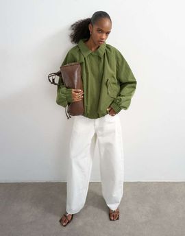 Topshop Topshop anorak in khaki-Green