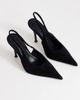 Topshop Topshop Anya real suede sling back high heeled pumps in black - 2