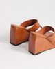 Topshop Topshop Archer toe thong wedge heels in tan-Brown - 4