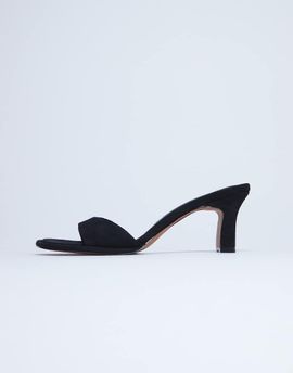 Topshop Topshop Ari mule mid heeled sandals in black