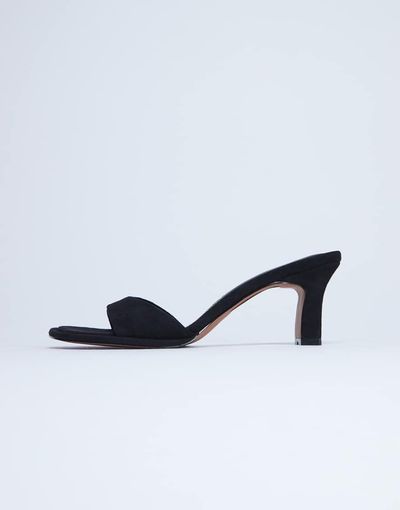 Topshop Topshop Ari mule mid heeled sandals in black