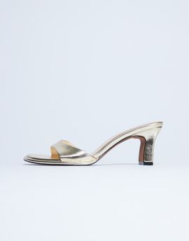 Topshop Topshop Ari mule mid heeled sandals in gold