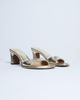 Topshop Topshop Ari mule mid heeled sandals in gold - 2