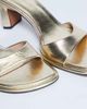 Topshop Topshop Ari mule mid heeled sandals in gold - 4