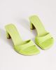 Topshop Topshop Ari mule mid heeled sandals in lime-Green - 1