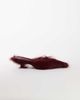 Topshop Topshop Asher faux fur kitten heel pumps in red fur - 2